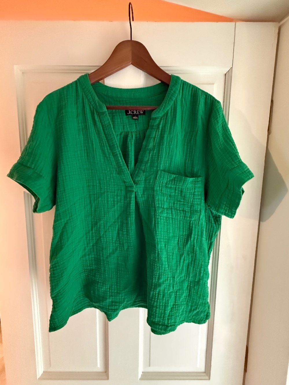 True Green JCrew gauze shirt - L